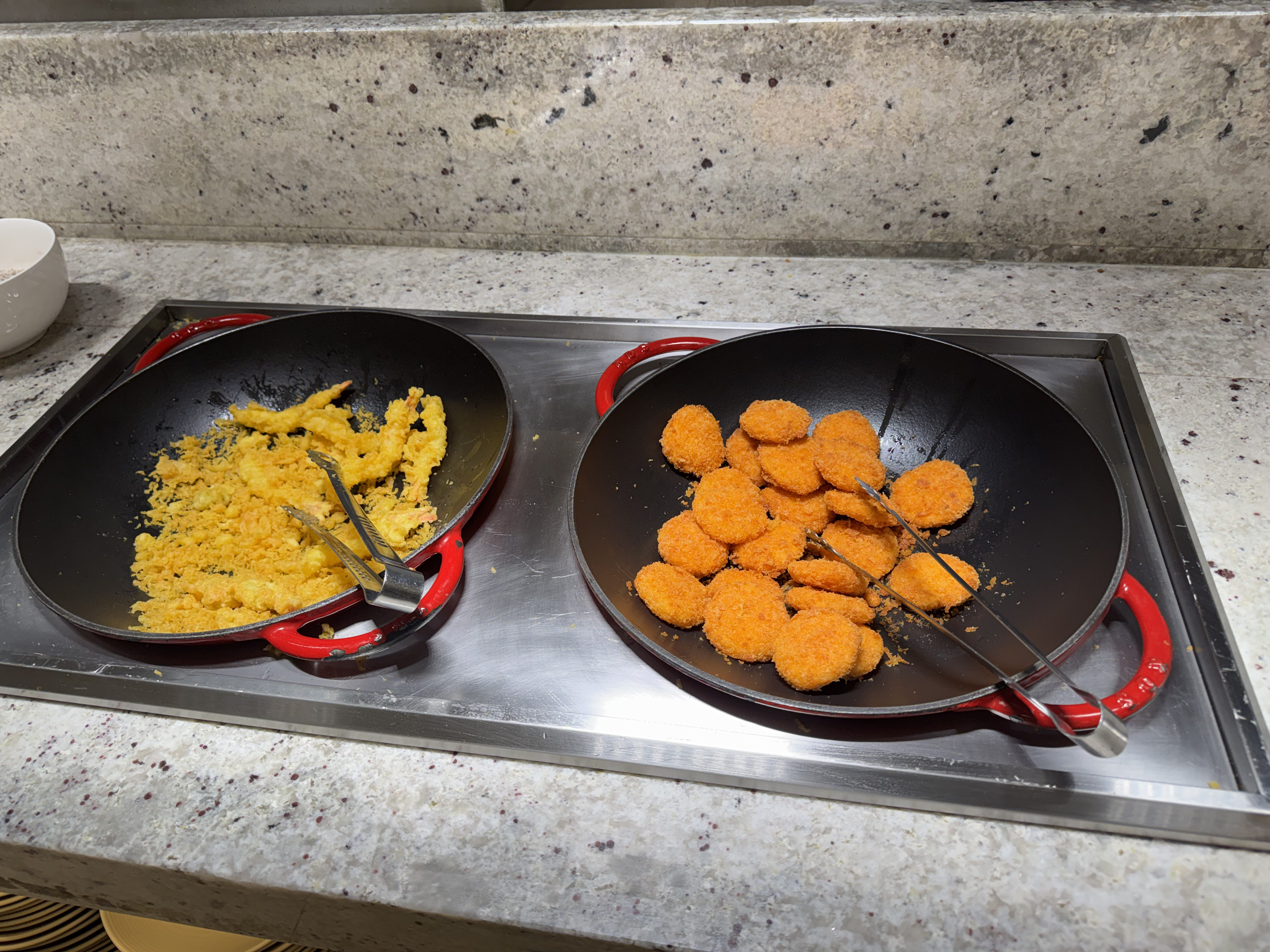 Fried squid and shrimp balls