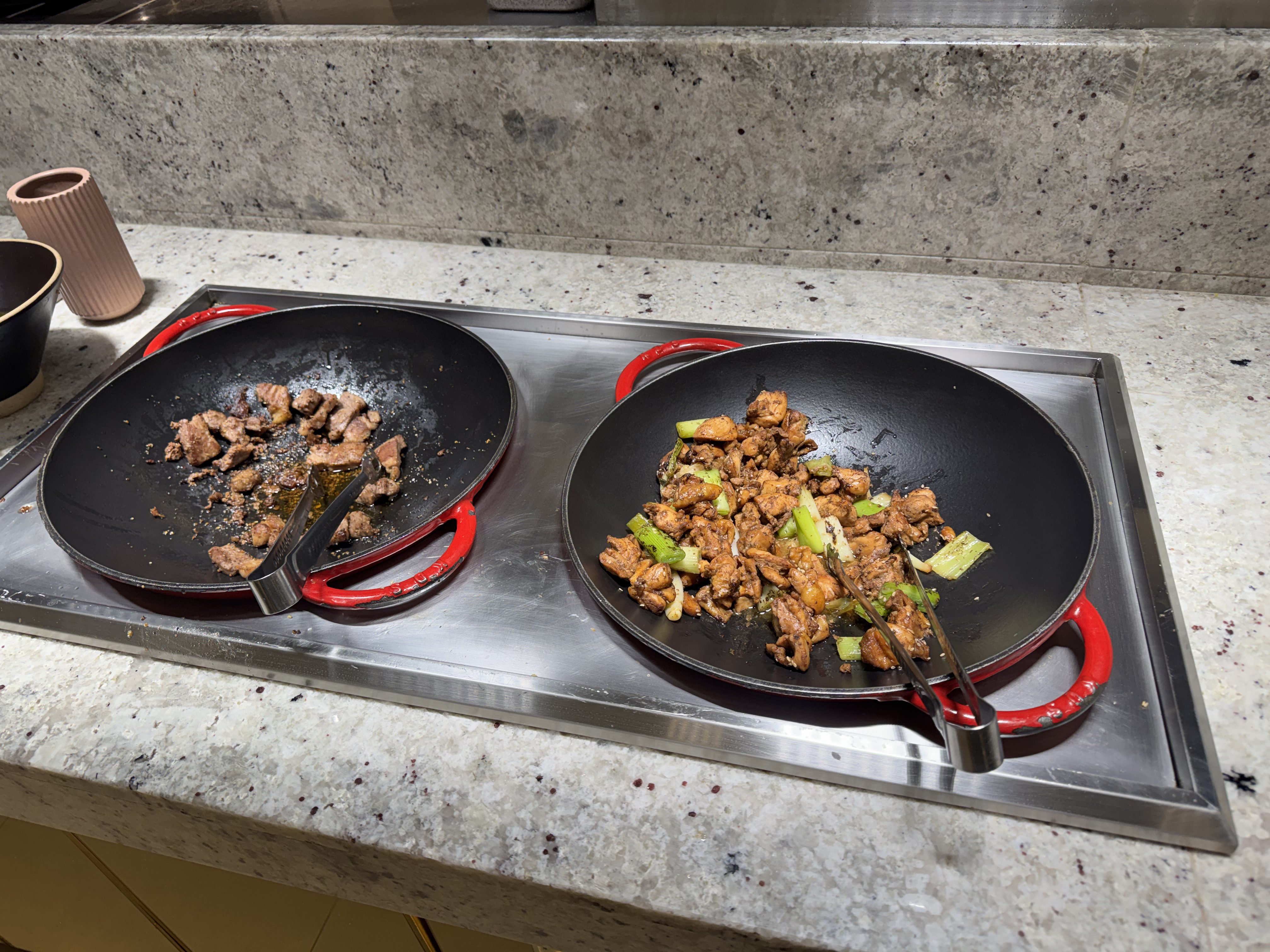 Bulgogi and spicy chicken stir-fry