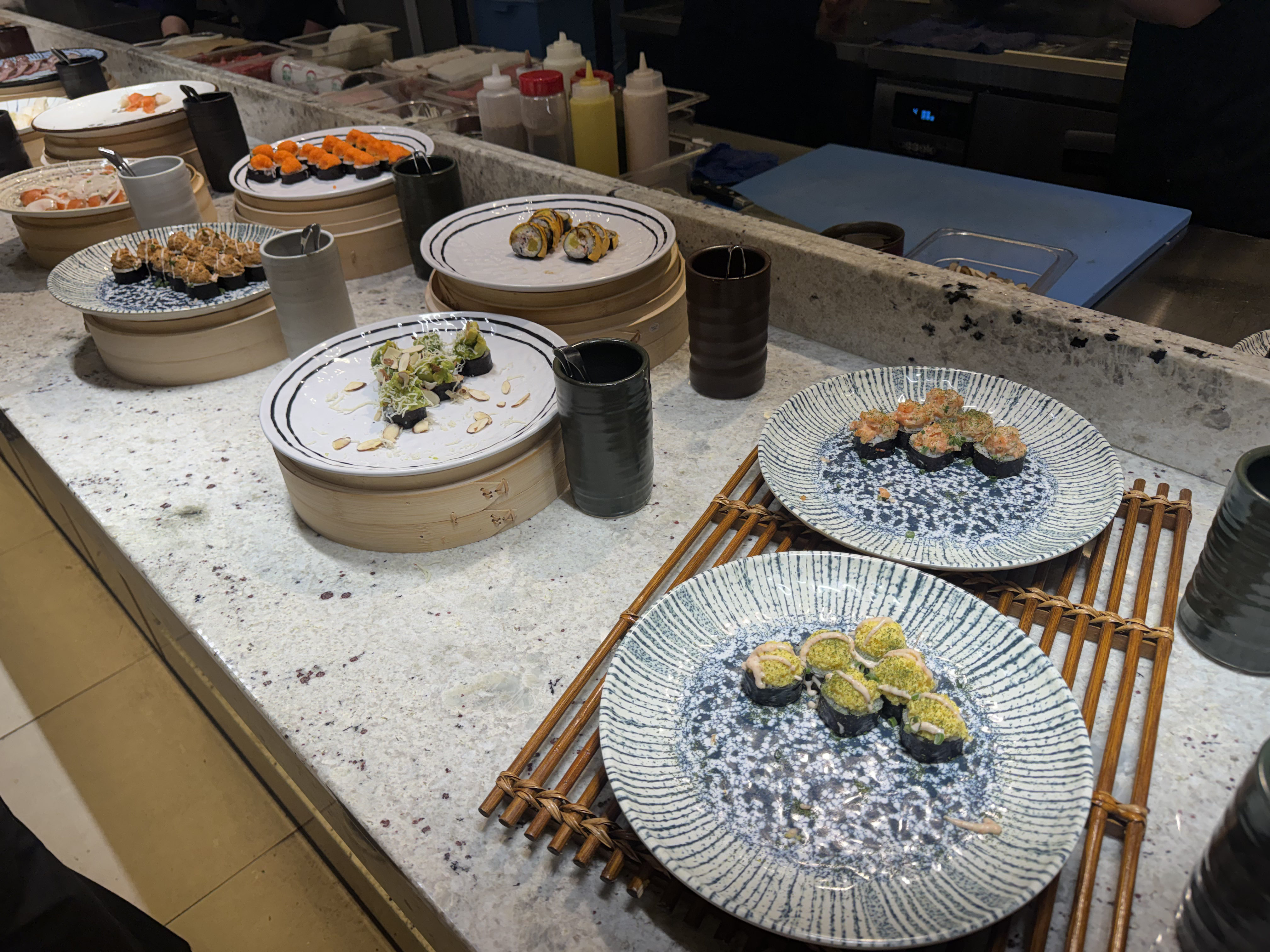 Assorted sushi and rolls