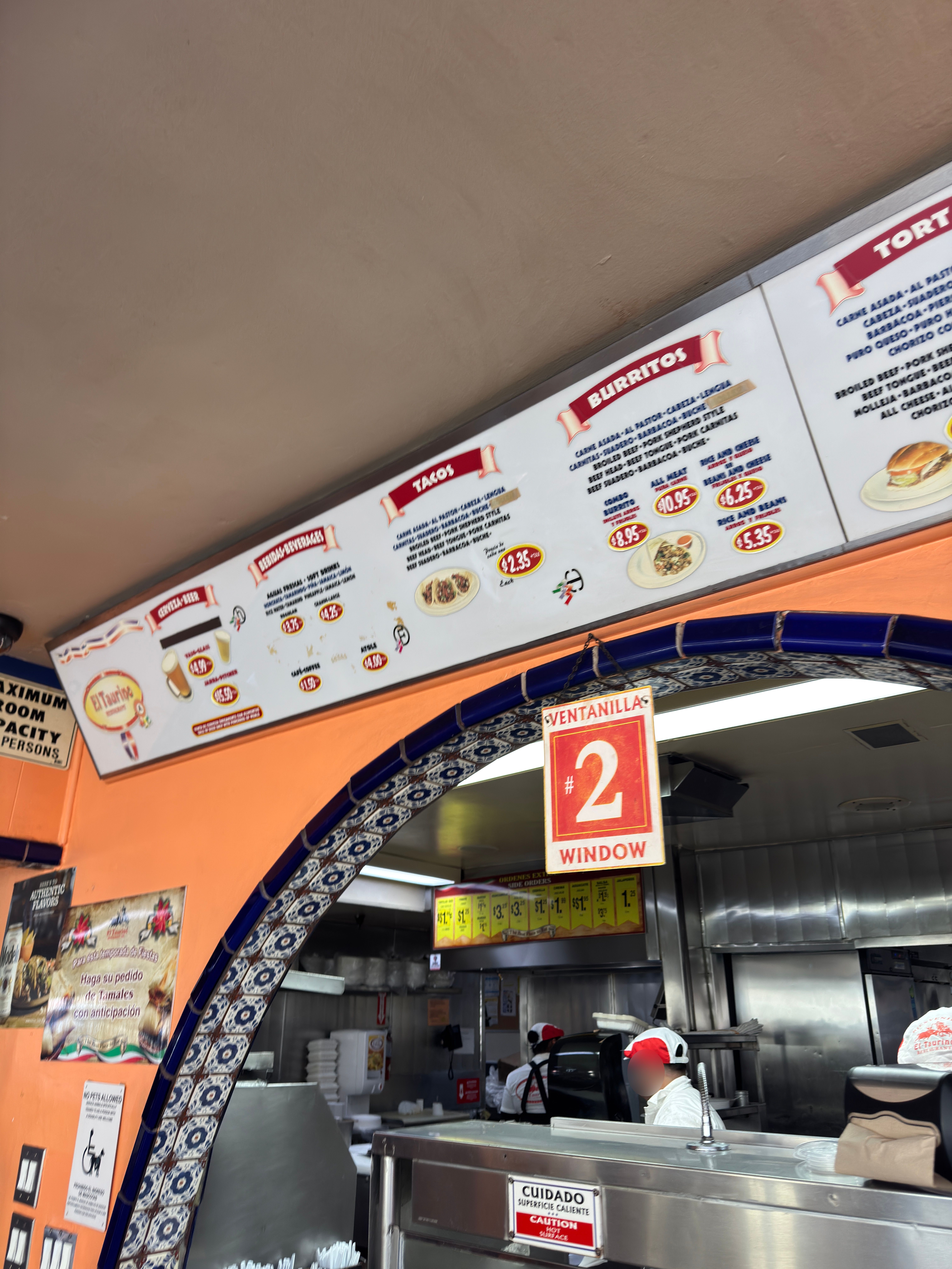 Interior view of El Taurino restaurant