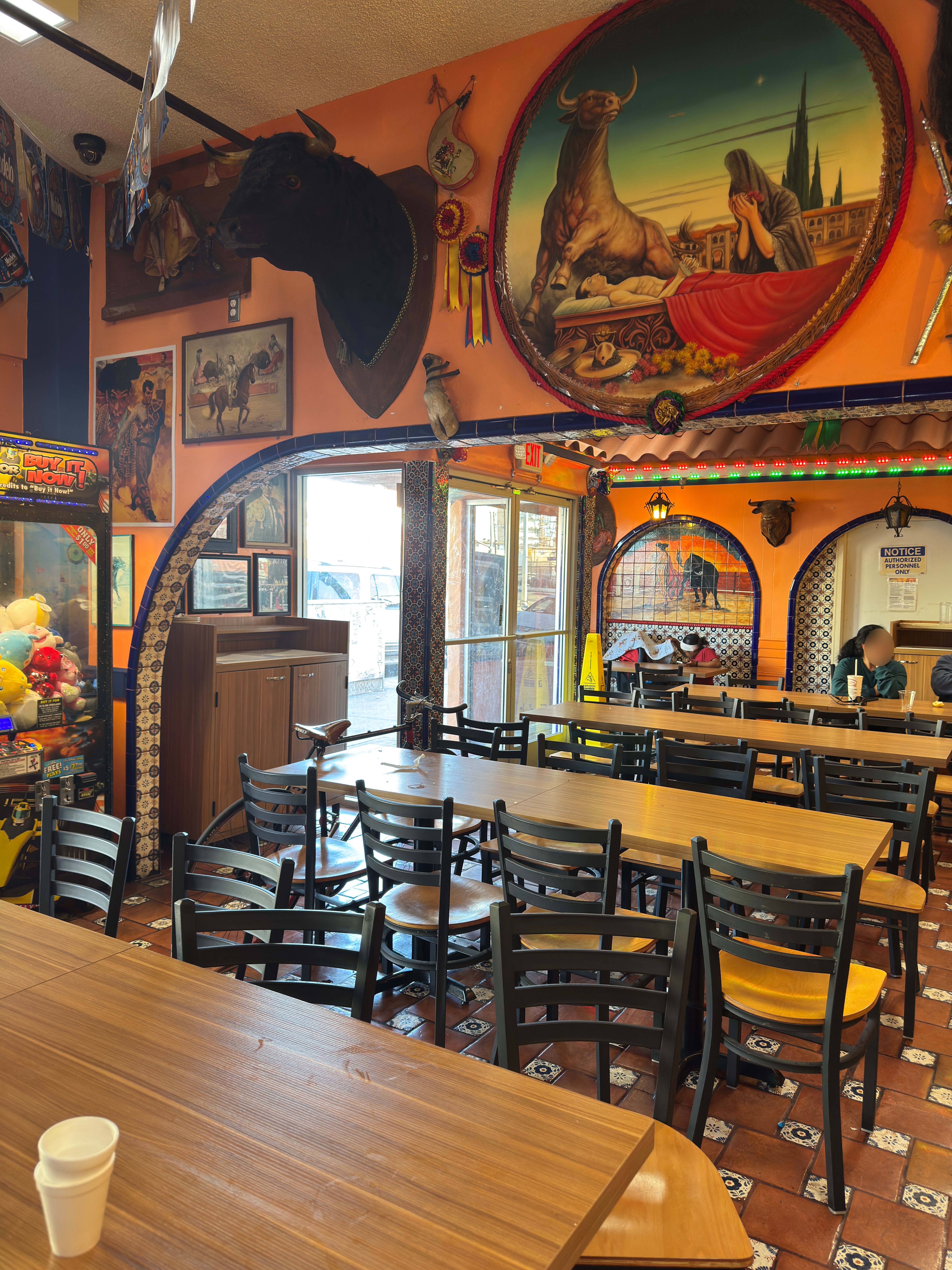 Dining area of El Taurino restaurant