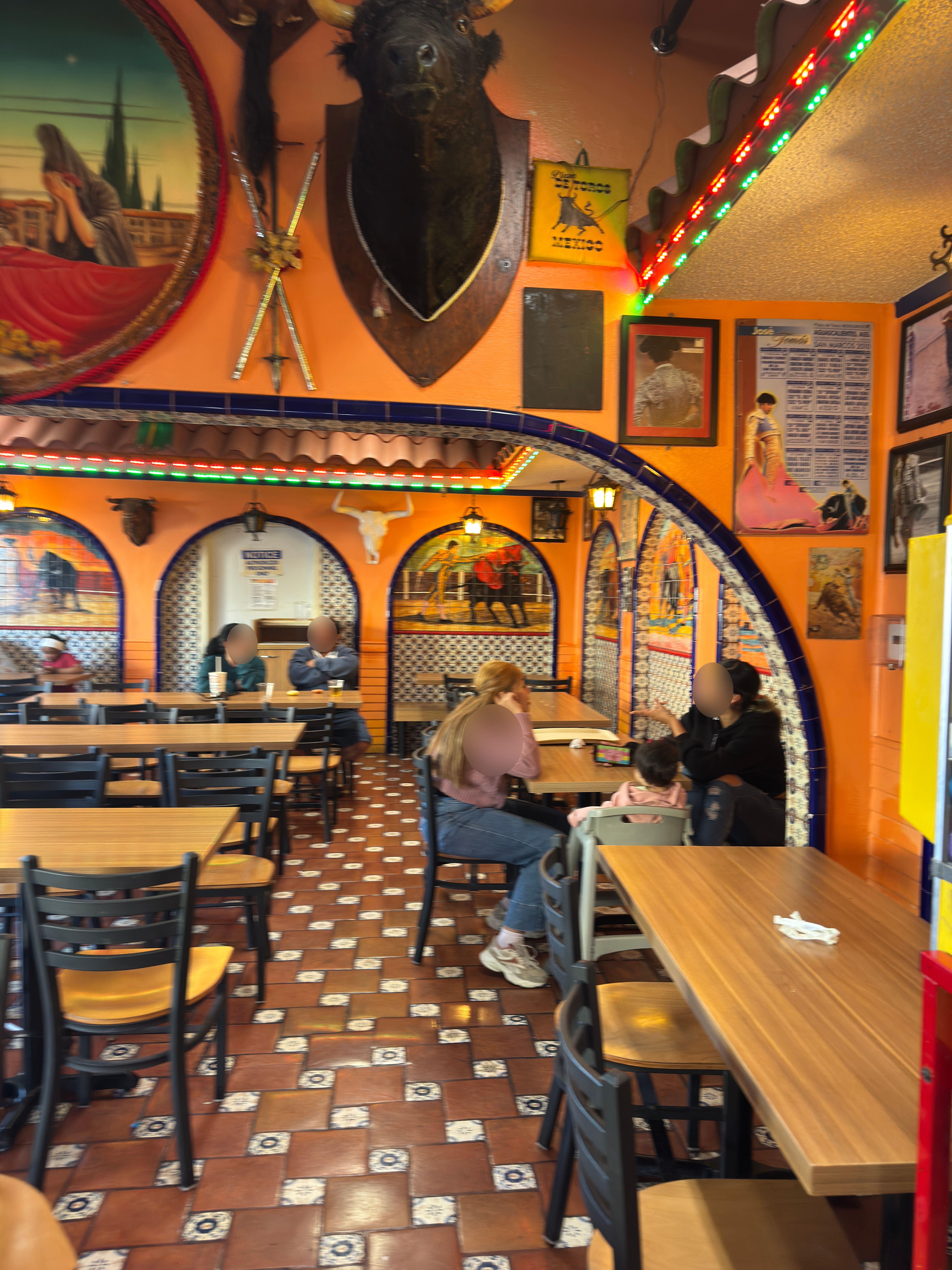 Customers at El Taurino restaurant