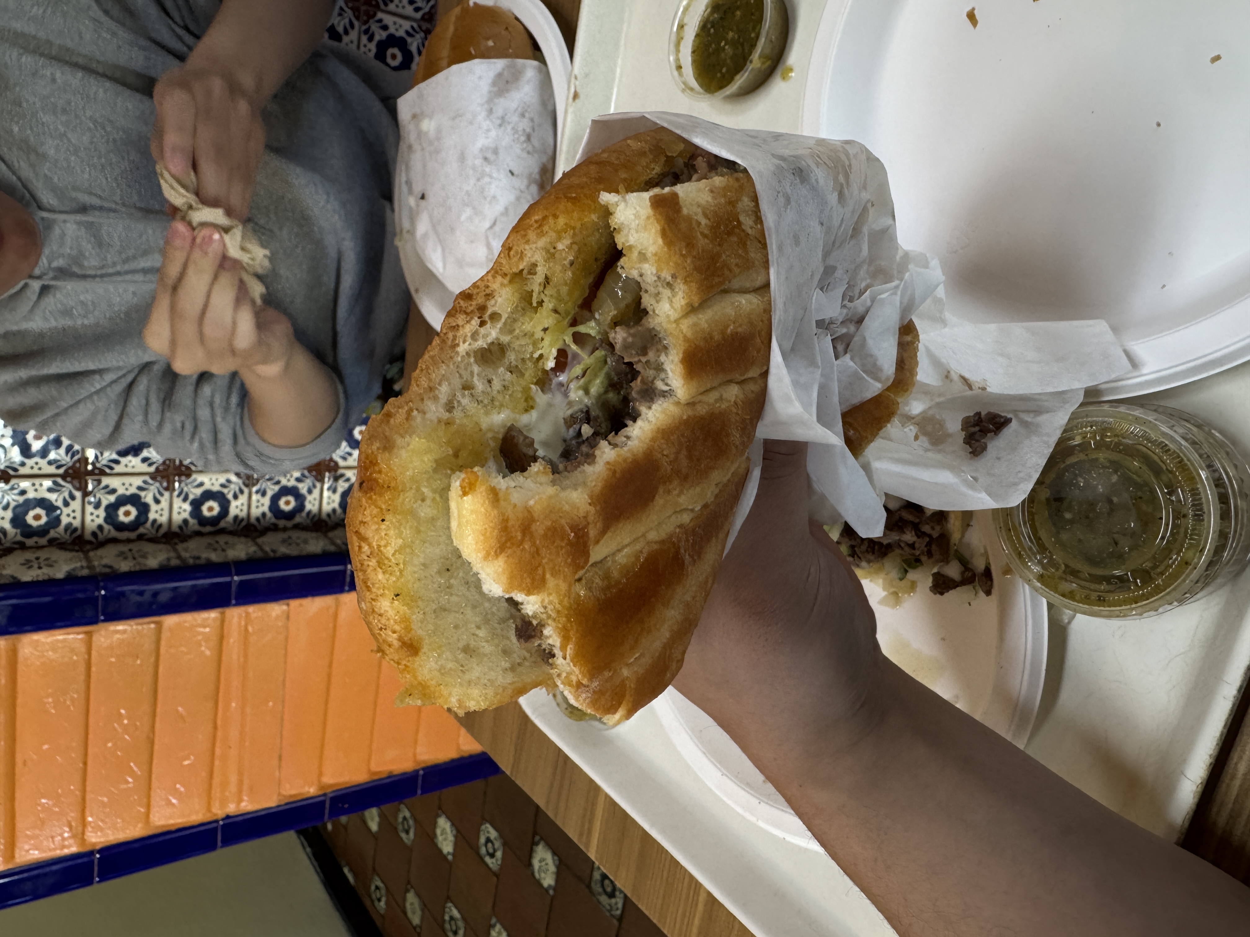 Cross-section of a generous taco