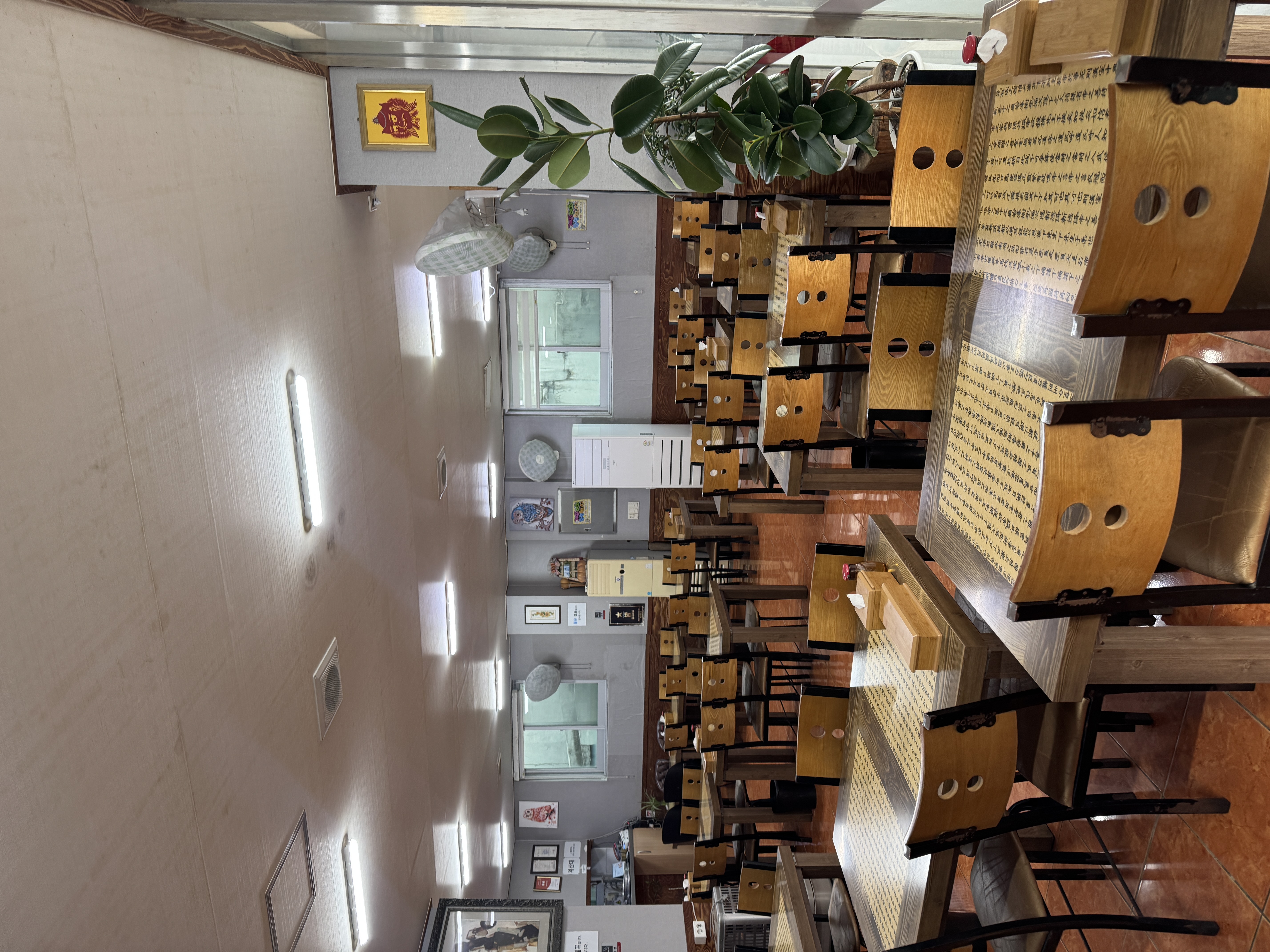 Restaurant interior tables